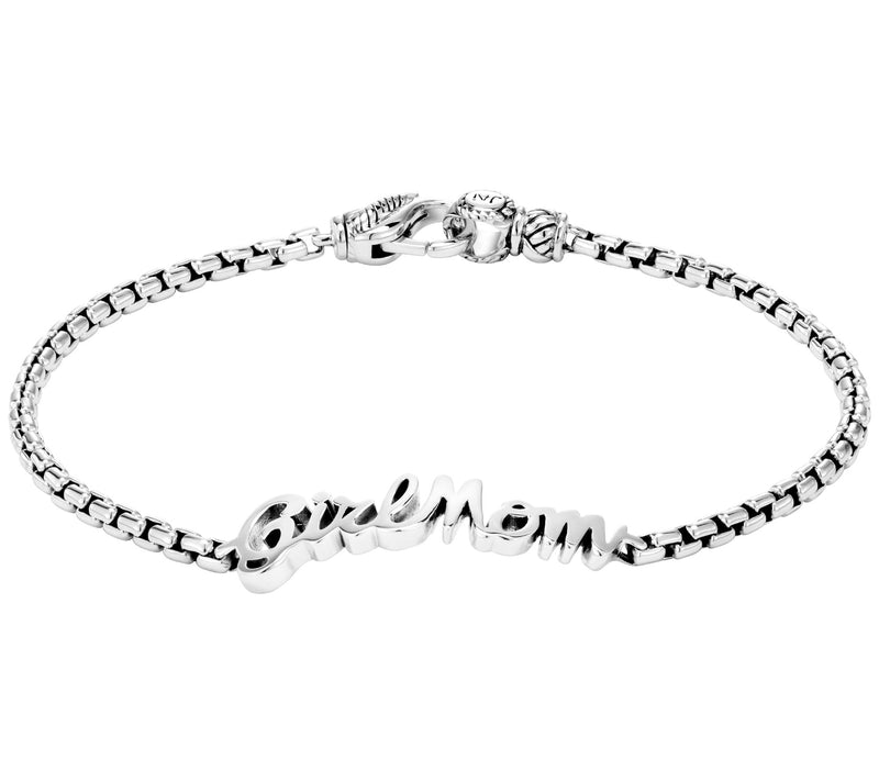 JAI Sterling Silver Girl Mom 2.7mm Box Chain Br acelet — View 2