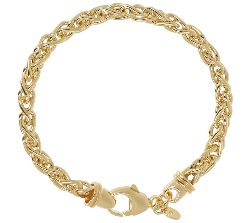 Veronese 18K Clad Polished Spiga Chain Bracelet — View 5
