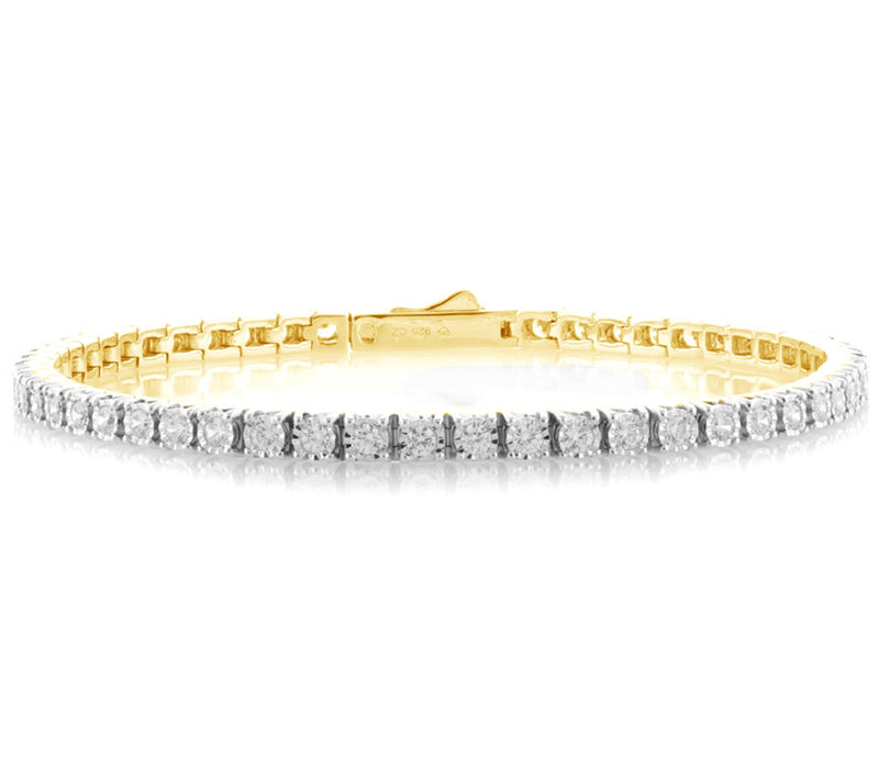 Affinity 2.00 cttw Diamond Tennis Brace let, 14K Gold — Main view