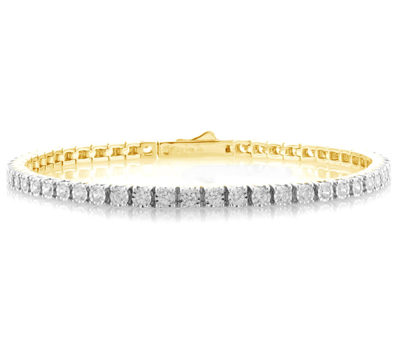 Affinity 2.00 cttw Diamond Tennis Brace let, 14K Gold — View 5