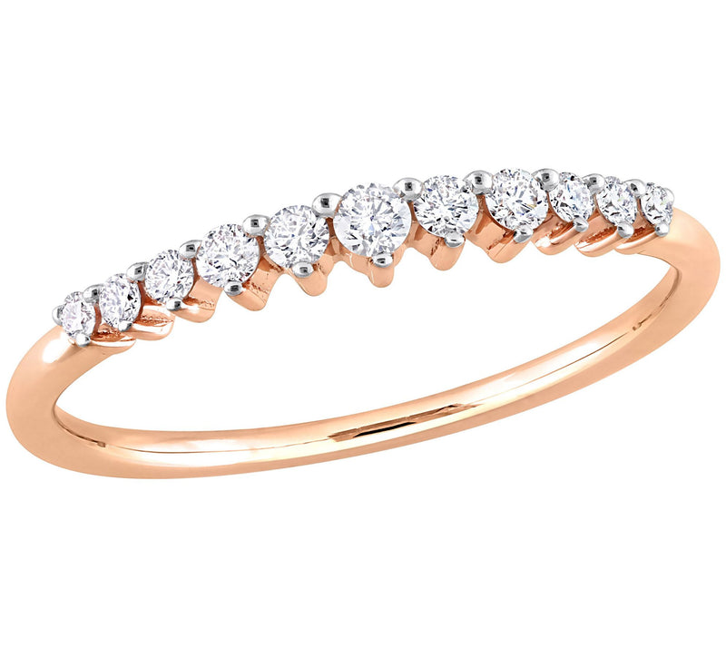 Accents by Affinity Diamond Semi-Eternity Ring, 14K Rose Gold — Main view