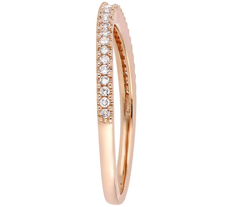 Affinity Diamonds Wedding Band, 14K Rose Gold — View 4