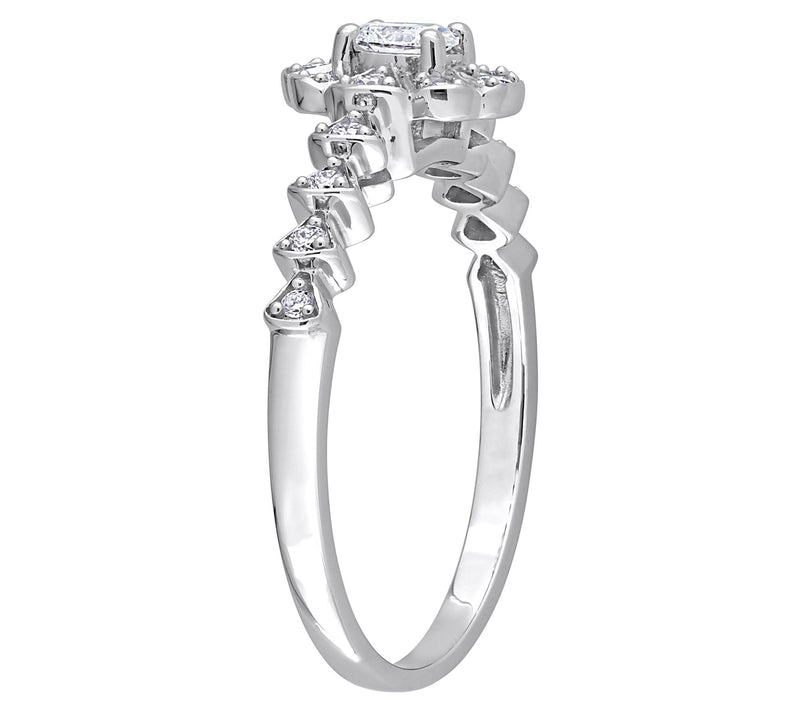 Affinity Diamonds 0.30 cttw Vintage Ring, 14K White Gold — View 4