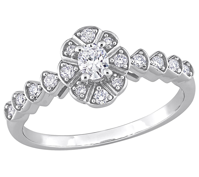 Affinity Diamonds 0.30 cttw Vintage Ring, 14K White Gold — View 3