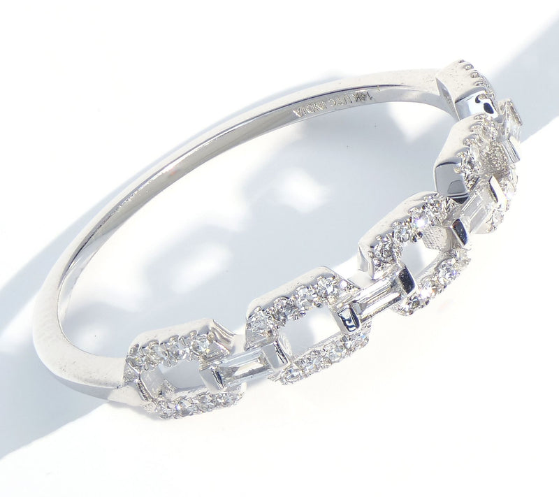 Affinity Diamonds 0.20 cttw Status Link Ring, 1 4K White Gold — View 6