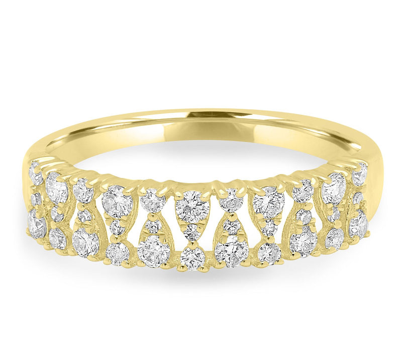 Affinity Diamonds 0.35 cttw Teardrop Band Ring,14K Gold — View 4