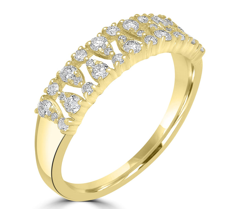 Affinity Diamonds 0.35 cttw Teardrop Band Ring,14K Gold — View 5