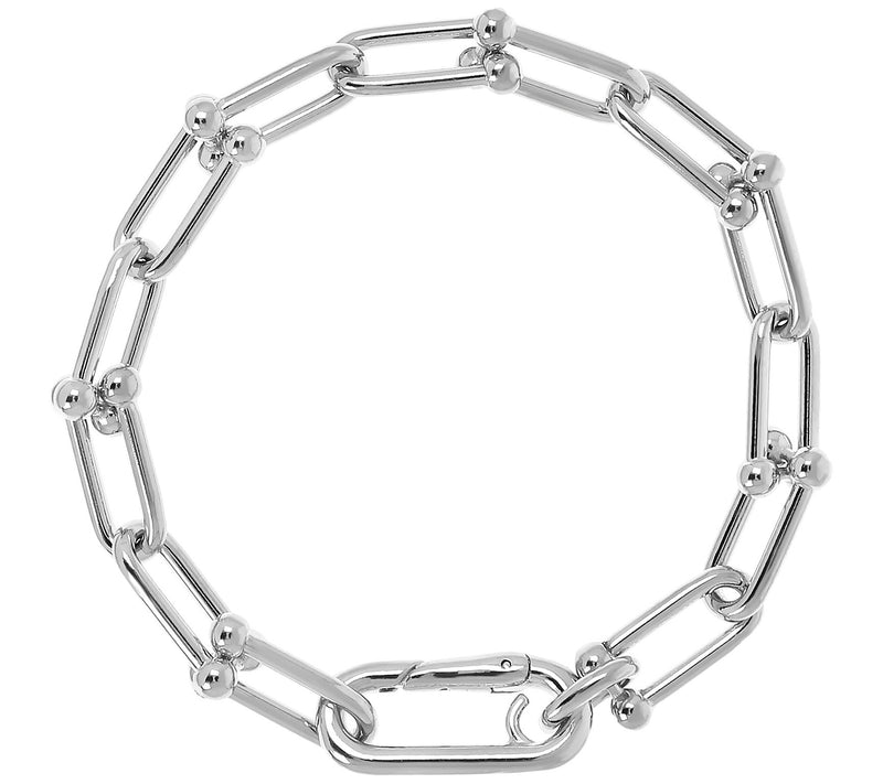Bronzo Italia Bold Paperclip Link Bracelet — View 10