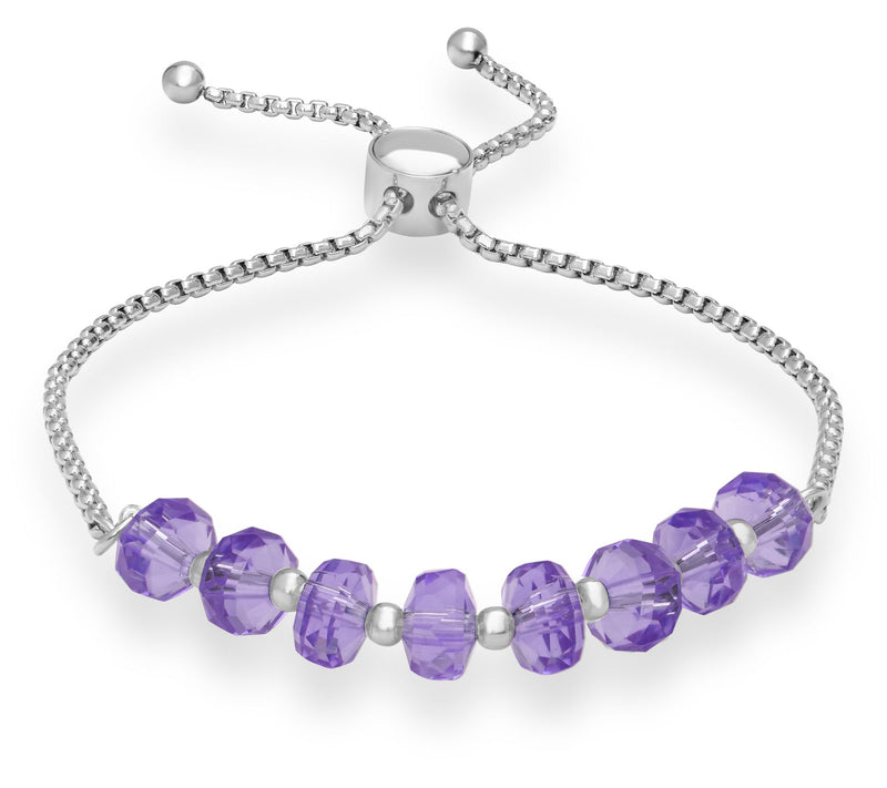 Steel by Design Crystal Birthstone Bracelet — View 21