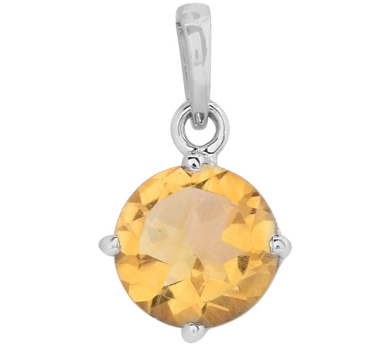 Sterling Silver 2.50 cttw Citrine Pendant — Main view