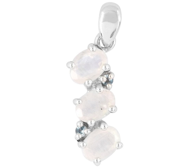 Sterling Silver Moonstone & Blue Topaz Pendant — Main view