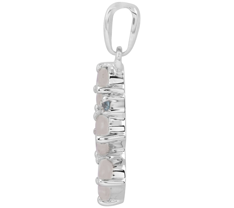 Sterling Silver Moonstone & Blue Topaz Pendant — View 5