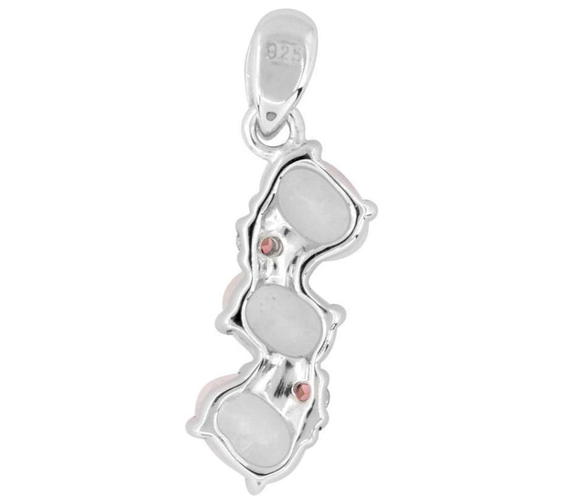 Sterling Silver Moonstone & Pink Tourmaline Pendant — View 4