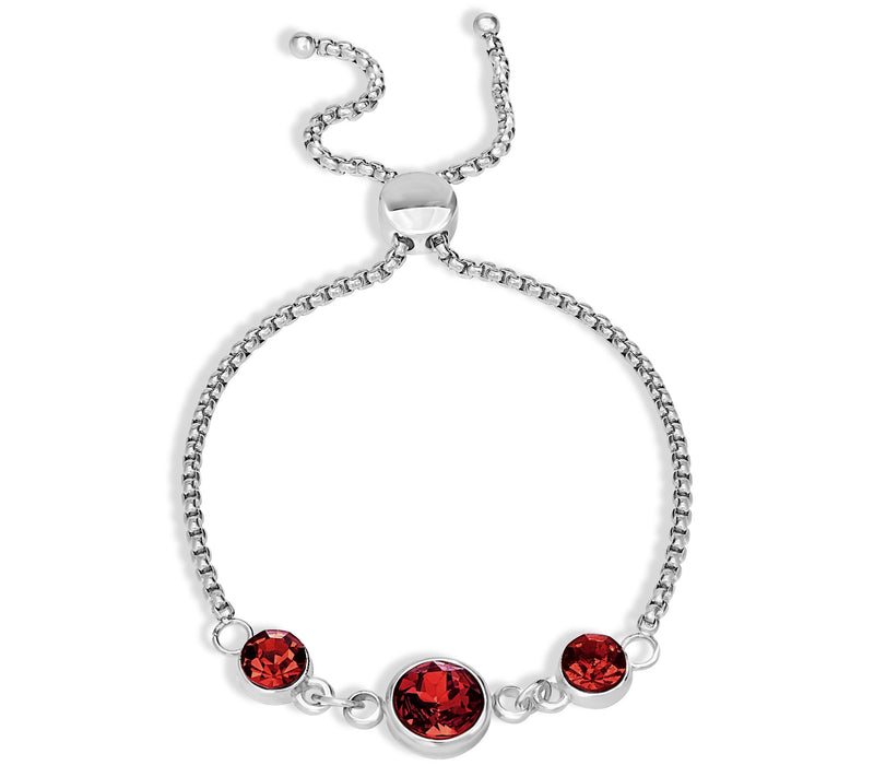 Steel by Design Crystal Birthstone Adjustable Bracelet — View 9