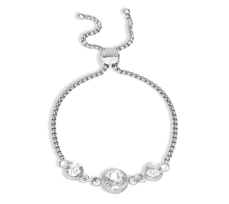 Steel by Design Crystal Birthstone Adjustable Bracelet — View 10