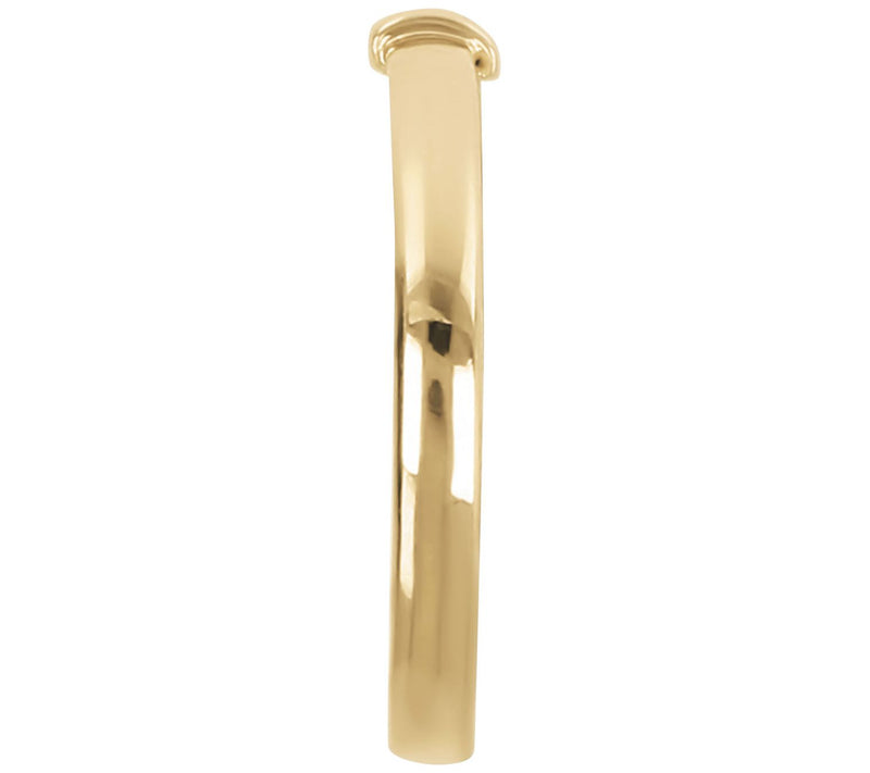 Italian Gold Diamond Cut Accent Ring, 10K — View 8