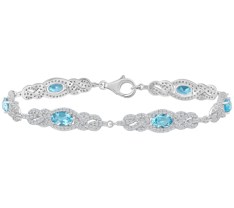 Affinity Gems Multi-Gemstone Tennis Bracelet, Sterling — Main view