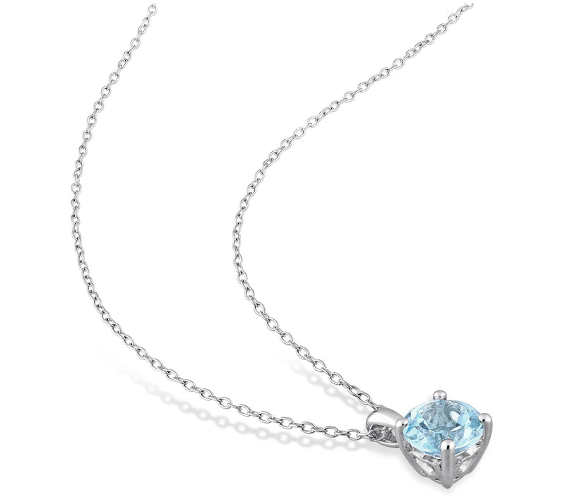 Affinity Gems Blue Topaz Earrings & Necklace Set, Sterling — View 5
