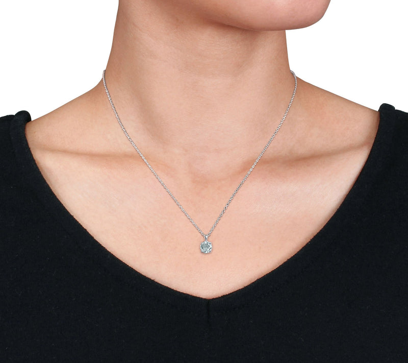 Affinity Gems Aquamarine Earrings & Necklace Set, Sterling — View 6