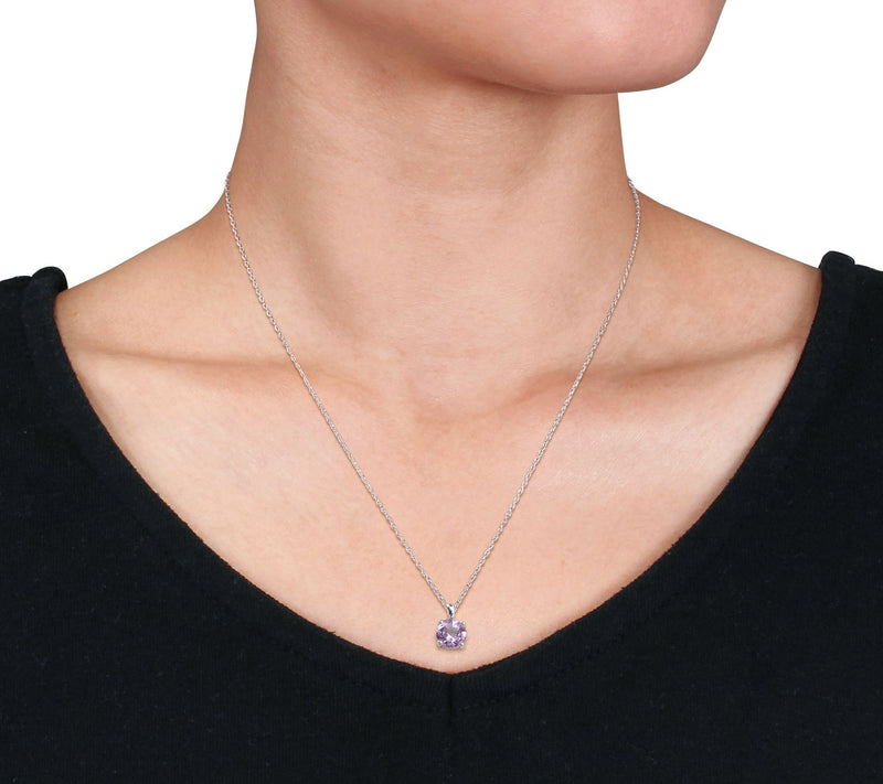 Affinity Gems Amethyst Earrings & Necklace Set, Sterling — View 6