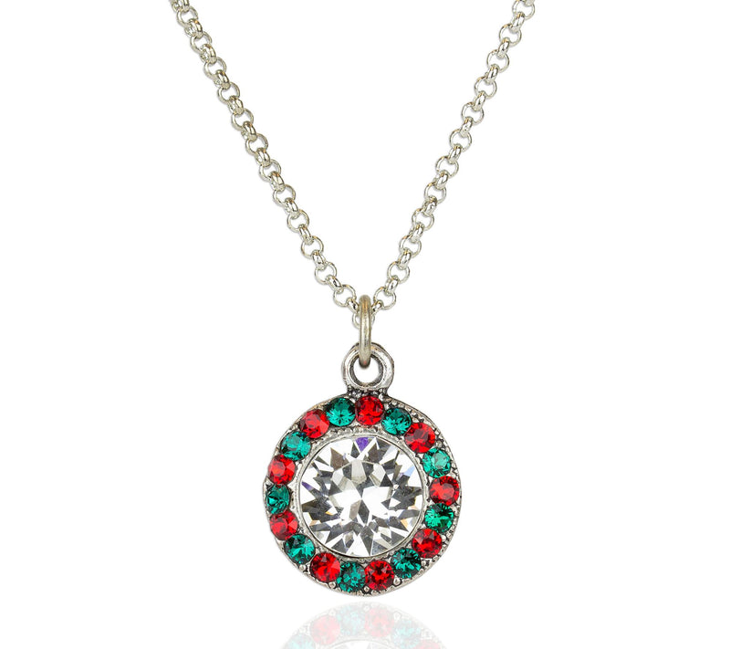 Anne Koplik Crystal Christmas Pendant w/ Chain — Main view