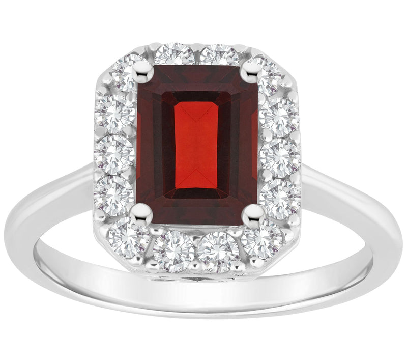 Affinity Gems Multi-Gemstone Halo Ring, Sterlin g Silver — View 9