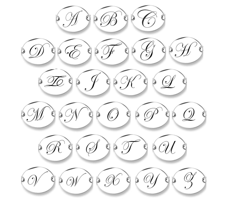 Steel By Design Initial Disc & Crystal Birthstone Bracelet — View 26