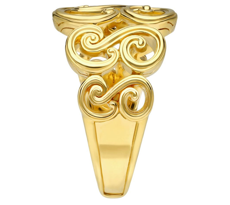 Elyse Ryan 14K Gold Clad Scroll Ring — View 2