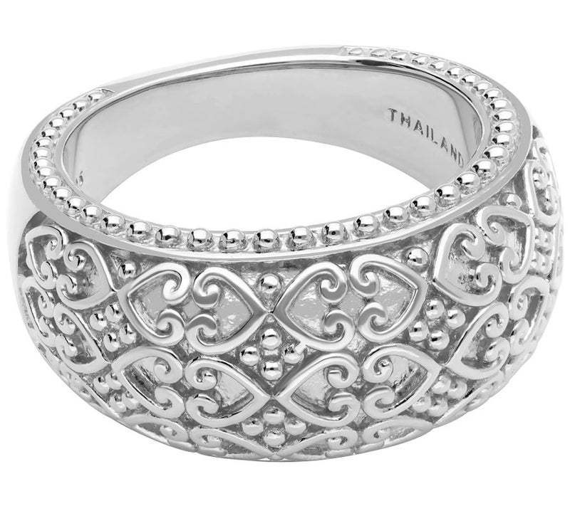 Elyse Ryan Sterling Silver Heart Motif Ring — Main view