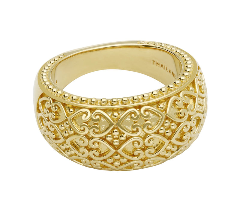 Elyse Ryan 14K Gold Clad Heart Motif Ring — Main view