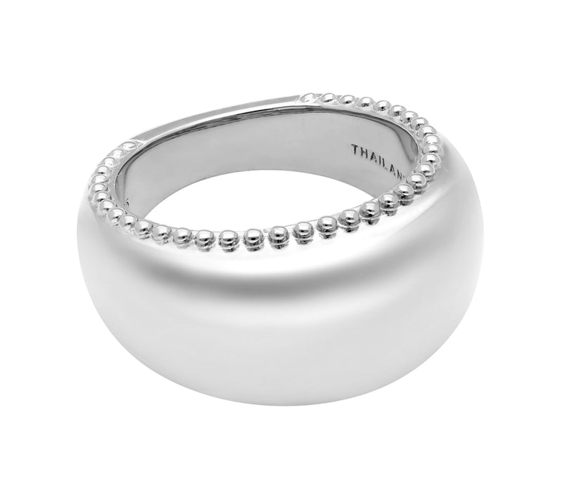 Elyse Ryan Sterling Silver Beaded Band Ring — Main view