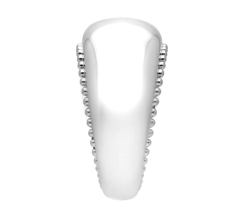 Elyse Ryan Sterling Silver Beaded Band Ring — View 3