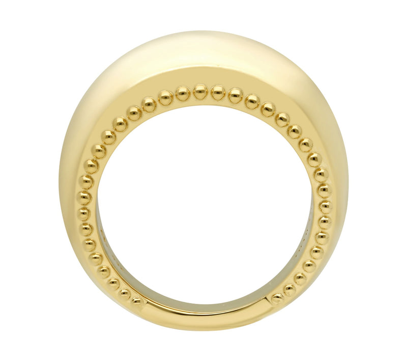 Elyse Ryan 14K Gold Clad Beaded Band Ring — View 2