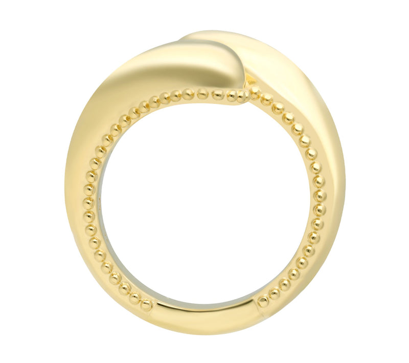 Elyse Ryan 14K Gold Clad Beaded Bypass Ring — View 2
