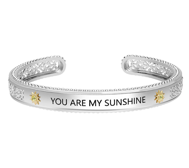 Elyse Ryan Two-Tone Sterling Silver Gemstone Inspiration Cuff — Main view