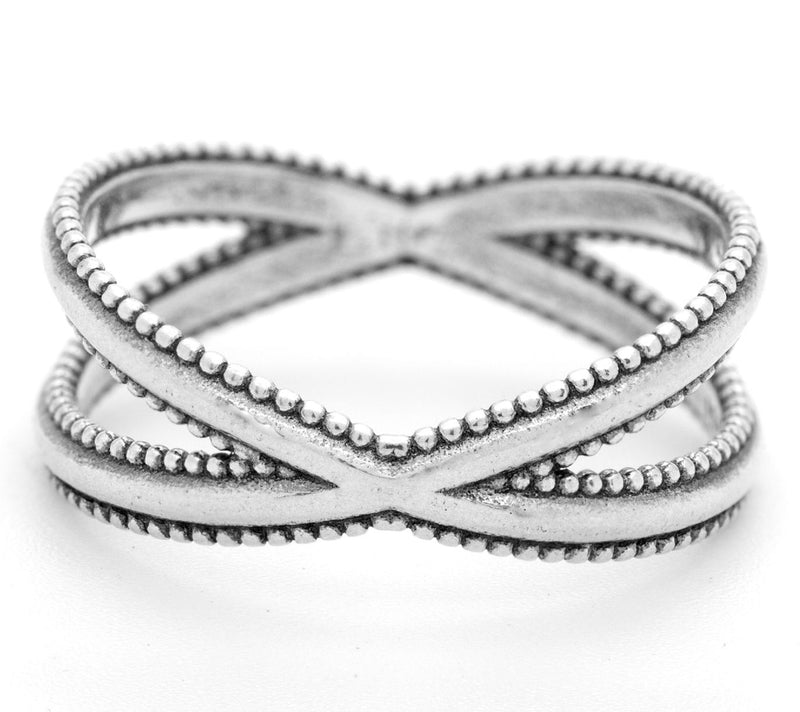 Or Paz Sterling Silver X Ring — View 3