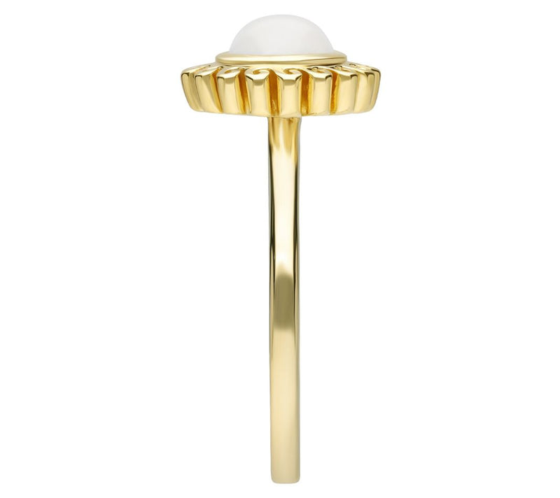 Goddaughters 14K Gold Clad Sterling Silver Moonstone Sun Ring — View 3