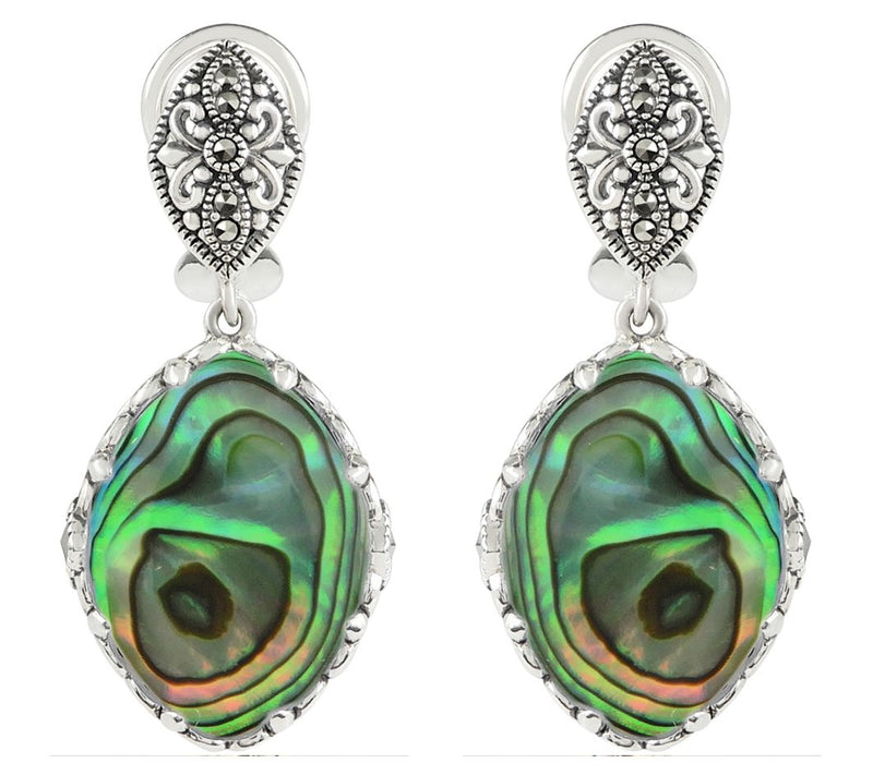 Suspicion Sterling Gemstone & Marcasite DangleEarrings — View 3