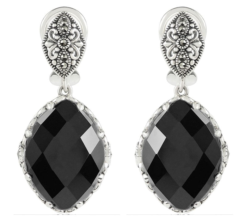 Suspicion Sterling Gemstone & Marcasite DangleEarrings — View 5