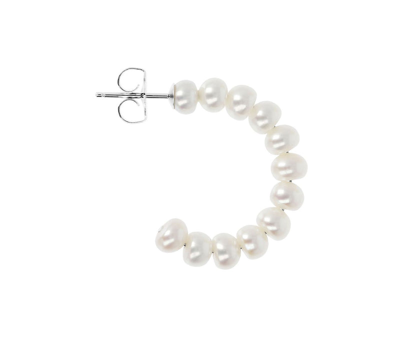 Honora Cultured Pearl Half-Hoop Earrings, Sterl ing — View 10