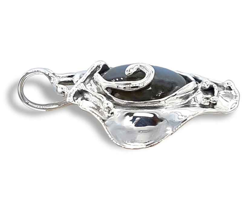 Hagit Sterling Silver and Labradorite Aurora Pe ndant — View 4