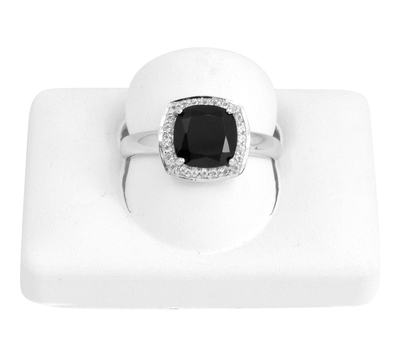 Affinity Gems 2.5 ct Black Spinel & White Topaz Ring, Sterling — View 9