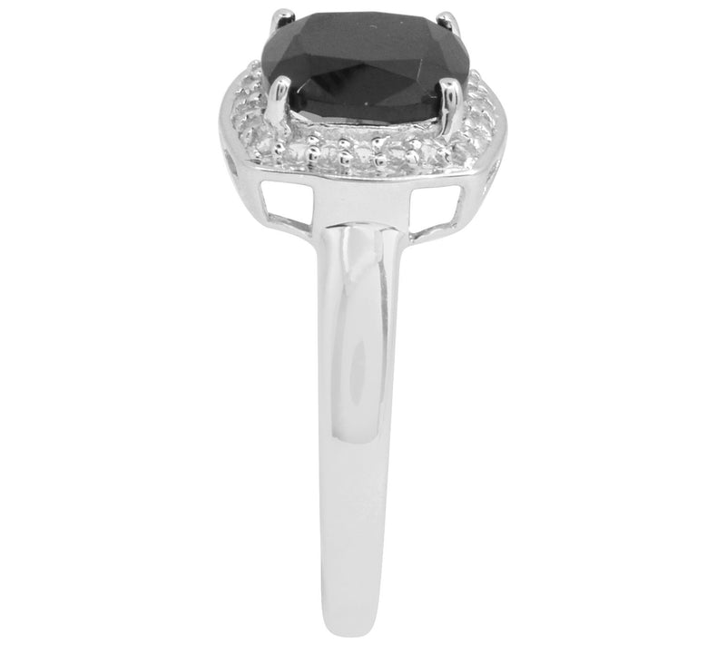 Affinity Gems 2.5 ct Black Spinel & White Topaz Ring, Sterling — View 8