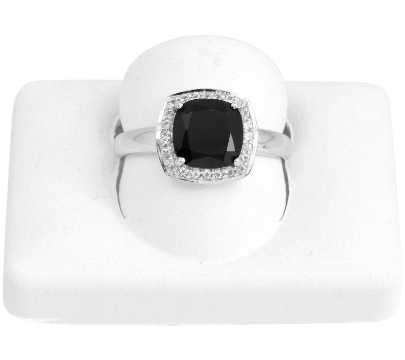 Affinity Gems 2.5 ct Black Spinel & White Topaz Ring, Sterling — View 5