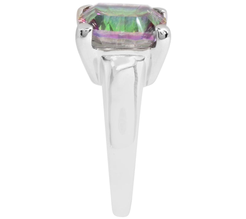 Affinity Gems 6.26 ct Green Coated Quartz Ring, Sterling — View 7