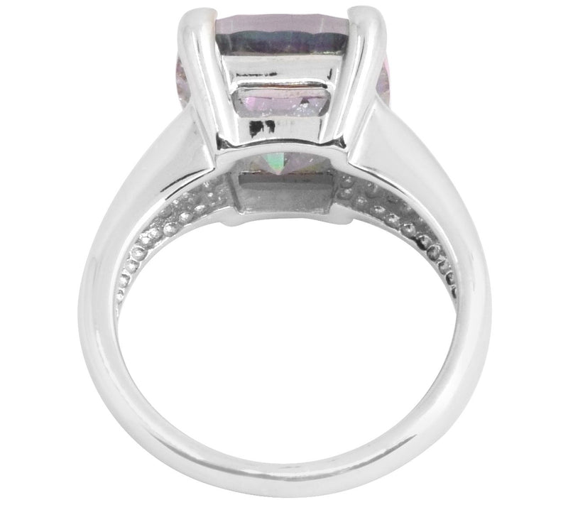 Affinity Gems 6.26 ct Green Coated Quartz Ring, Sterling — View 8