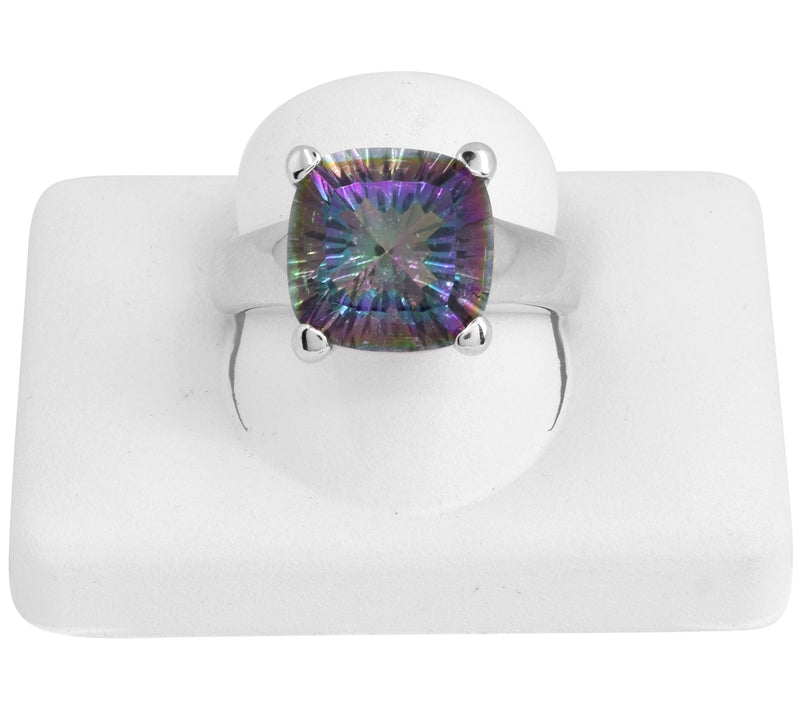 Affinity Gems 6.26 ct Green Coated Quartz Ring, Sterling — View 4