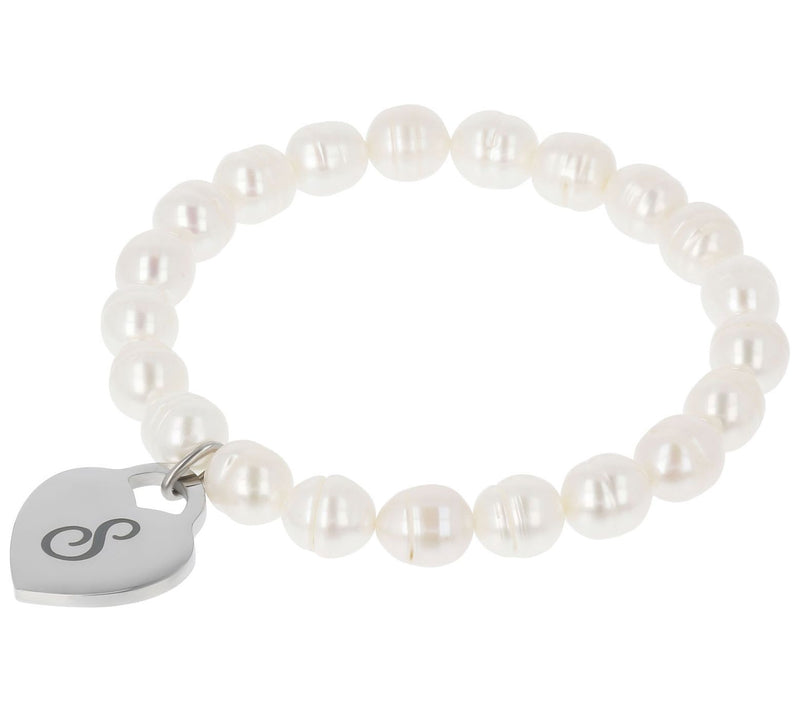 Honora Cultured Pearl White Initial Bracelet — View 54