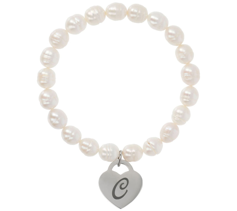 Honora Cultured Pearl White Initial Bracelet — View 7