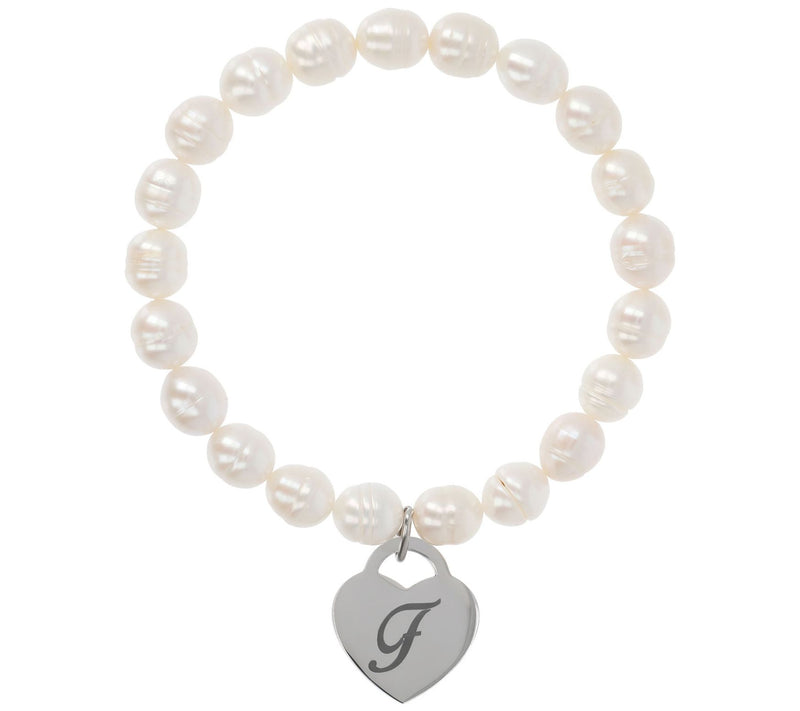 Honora Cultured Pearl White Initial Bracelet — View 13